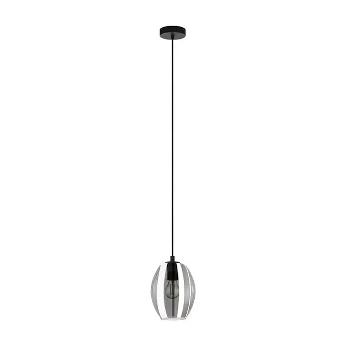 Cadaques Single Black Glass Ceiling Pendant