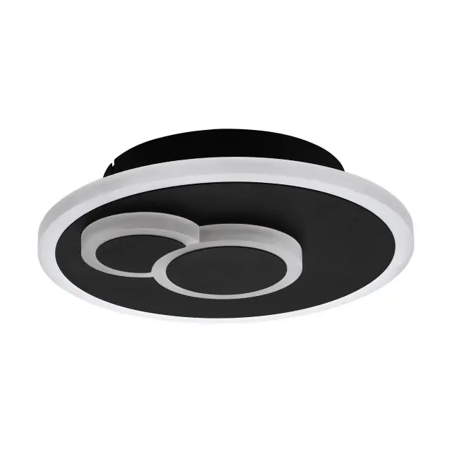 Cadegal Black with Opal Round LED Flush Ceiling Light