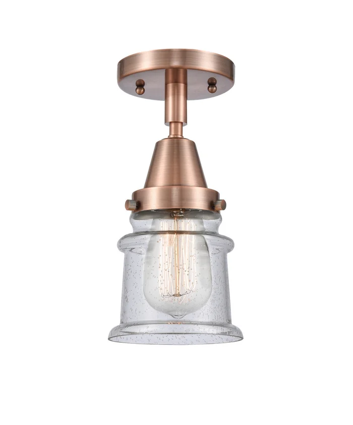 Caden One Light Flush Mount in Antique Copper (405|447-1C-AC-G184S)