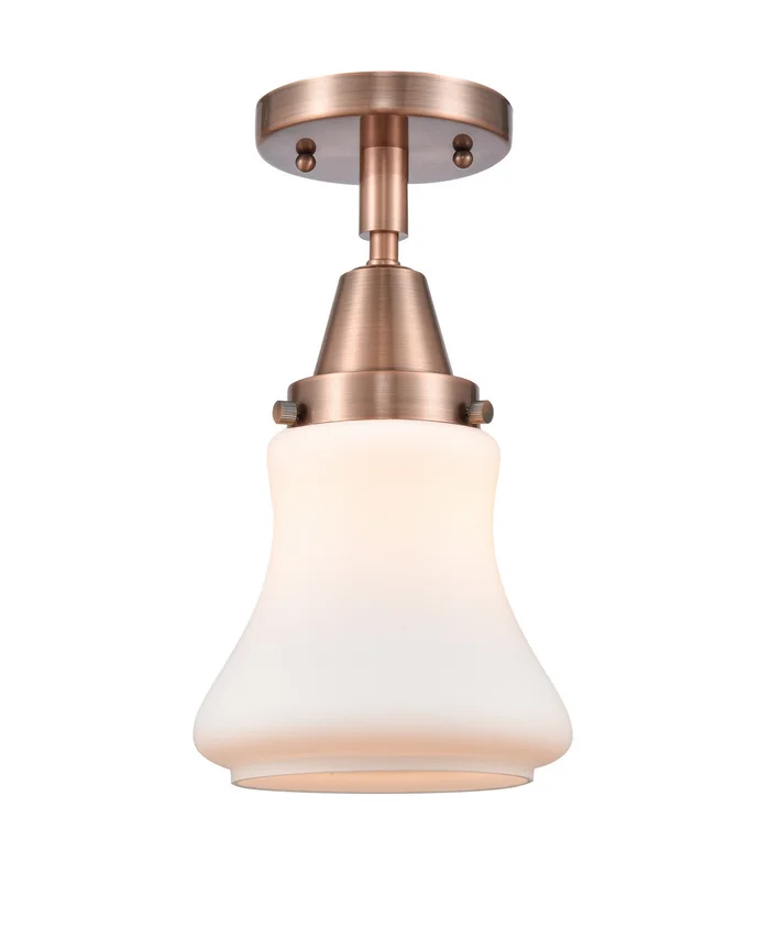 Caden One Light Flush Mount in Antique Copper (405|447-1C-AC-G191)
