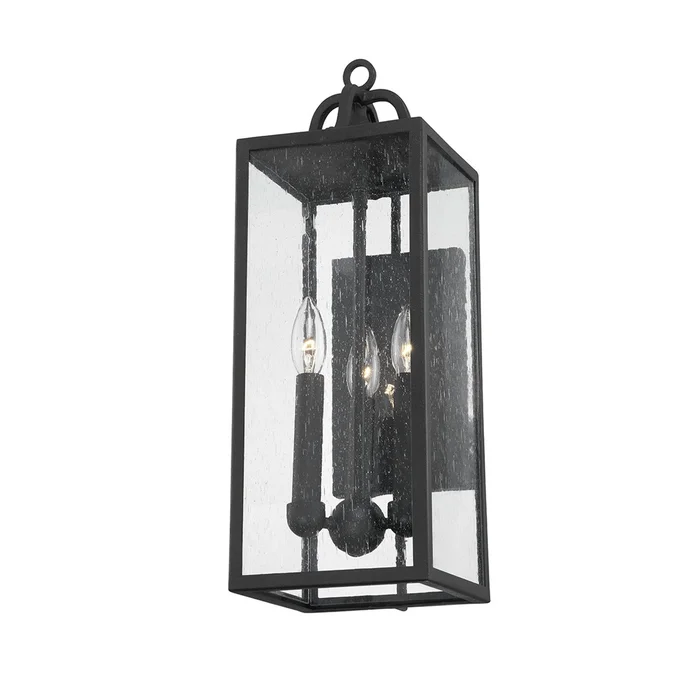 Caiden Three Light Outdoor Wall Sconce in Forged Iron (67|B2062-FOR)