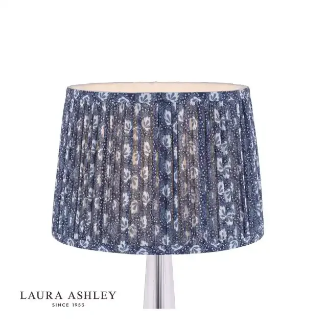 Calcot Blue Pleated Patterned Fabric Shade Only