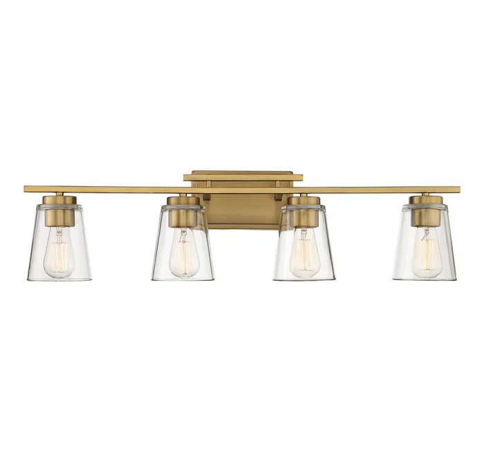 Calhoun Four Light Bath Bar in Warm Brass (51|8-1020-4-322)