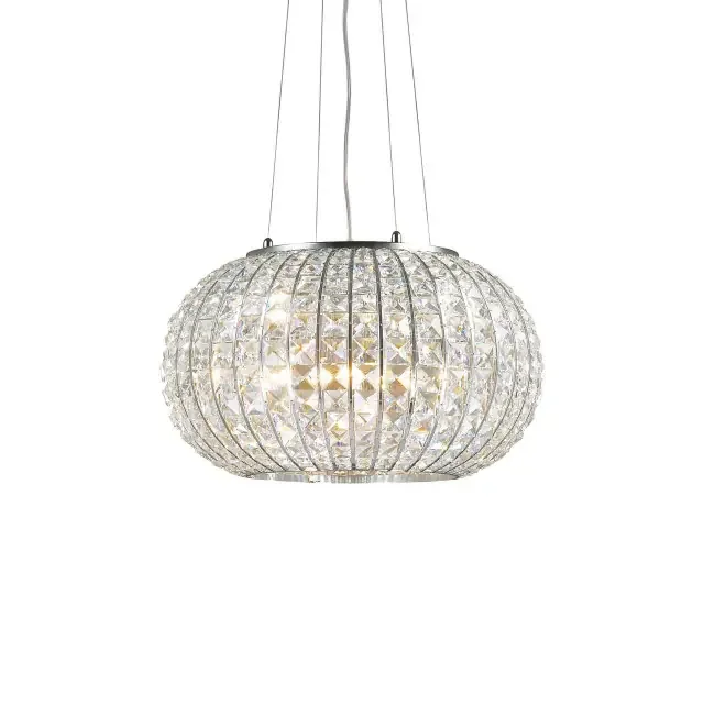Calypso SP3 3 Light Chrome with Crystal Shaded Pendant Light