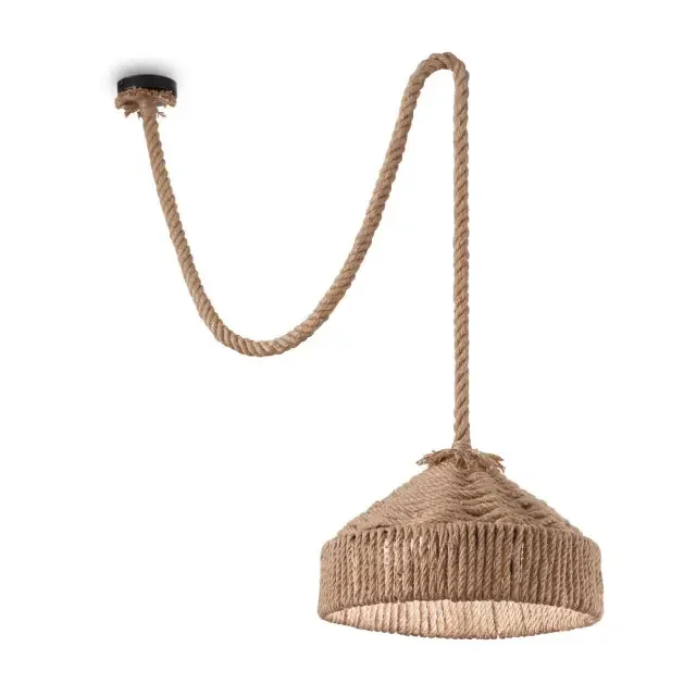 Canapa SP1 Brown Natural Hemp Rope Shade Pendant Light