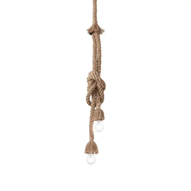 Canapa SP2 2 Light Brown Natural Hemp Rope Pendant Light