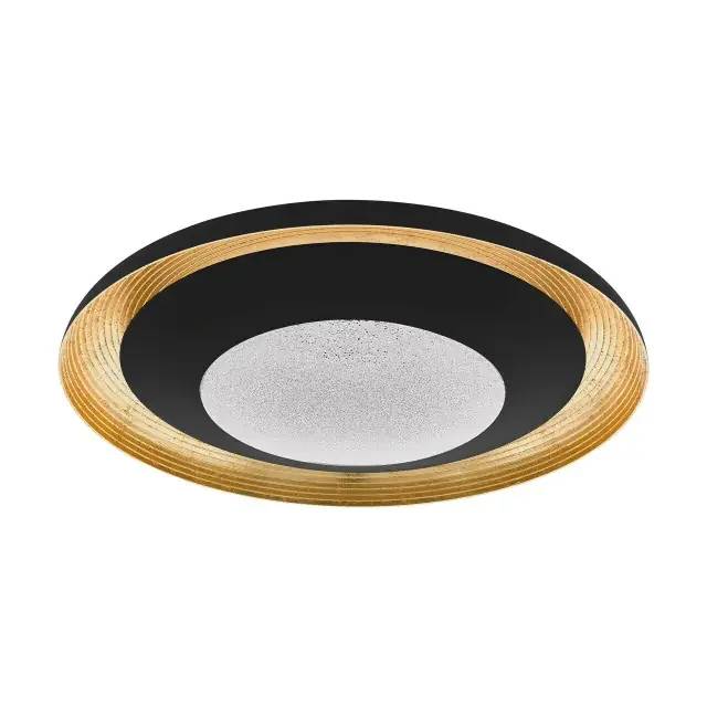 Cancosa 2 495 Black and Gold with Transparent Granille Shade Wall and Ceiling Light