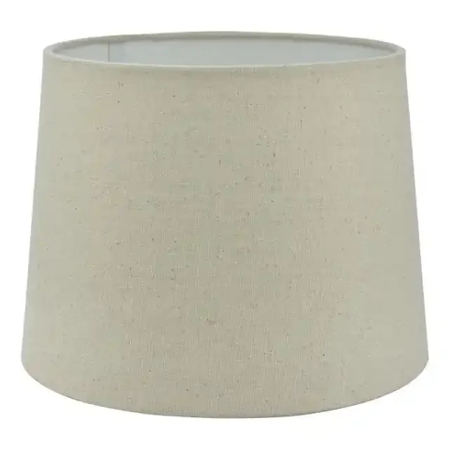 Cane 25cm Natural Linen Tapered Drum Shade Only
