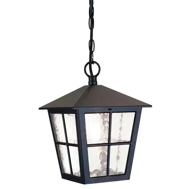 Canterbury Black Lantern IP43 Pendant Light