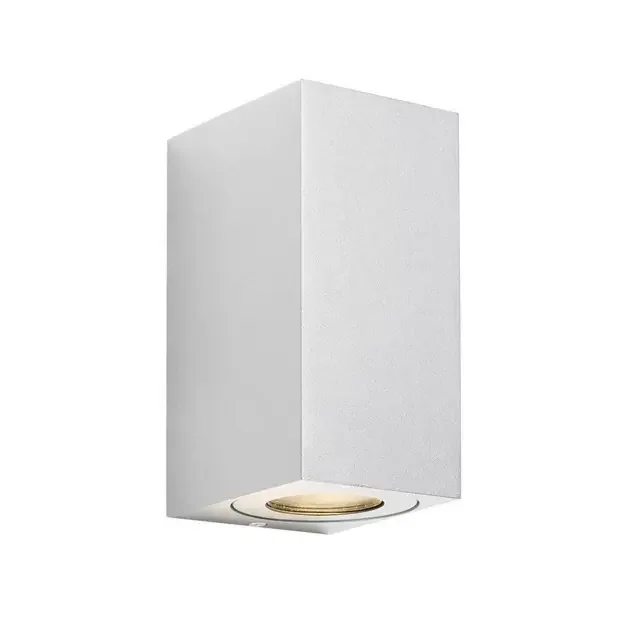 Canto Maxi Kubi 2 LED White With Clear Glass IP44 Up/Down Wall Light