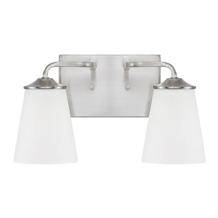 Capital Lighting 114121BN-331 Braylon Two Light Vanity, Brushed Nickel