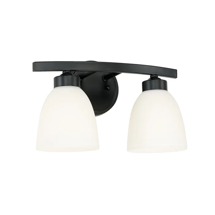 Capital Lighting 114321MB-333 Jameson Two Light Vanity, Matte Black