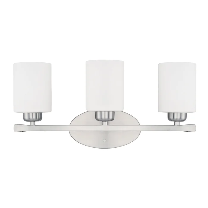 Capital Lighting 115231BN-338 Dixon Three Light Vanity, Brushed Nickel
