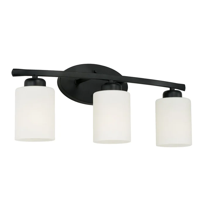 Capital Lighting 115231MB-338 Dixon Three Light Vanity, Matte Black