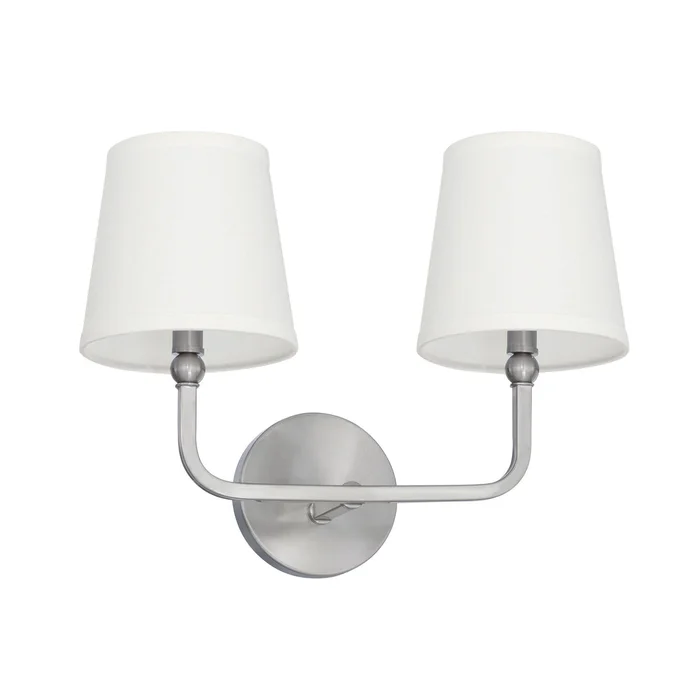 Capital Lighting 119321BN-674 Dawson Two Light Vanity, Brushed Nickel