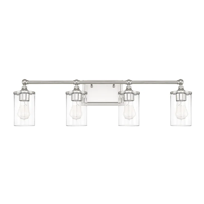 Capital Lighting 120741PN-423 Camden Four Light Vanity, Polished Nickel