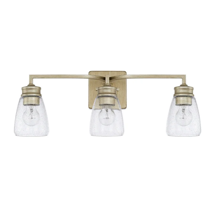 Capital Lighting 129031WG-453 Newbury Three Light Vanity, Winter Gold (Discontinued)