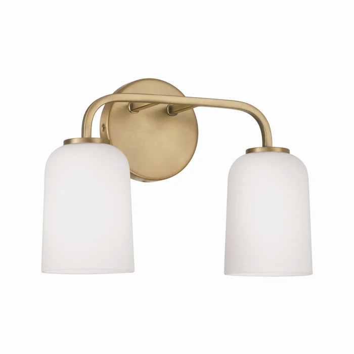 Capital Lighting 148821AD-542 Lawson Two Light Vanity, Aged Brass