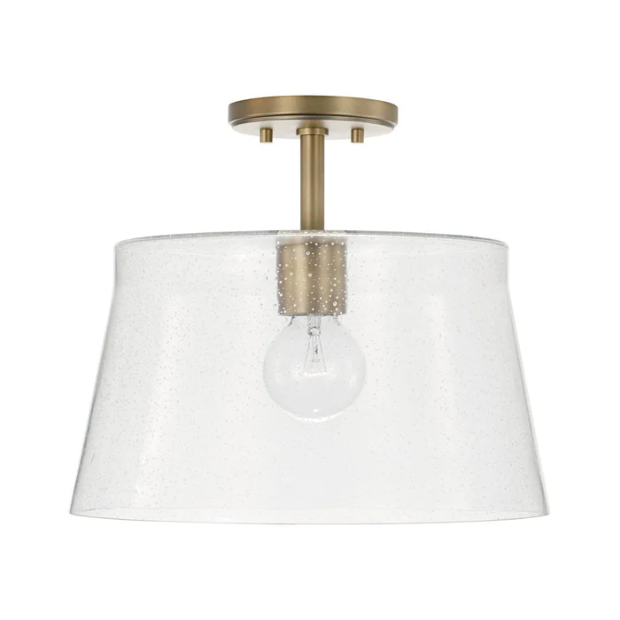 Capital Lighting 246911AD Baker One Light Pendant, Aged Brass