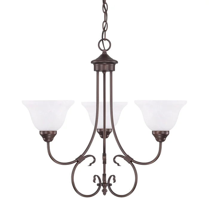 Capital Lighting 3223BZ-220 Hometown Three Light Chandelier, Bronze