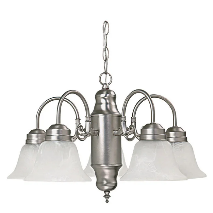 Capital Lighting 3255MN-118 David Five Light Chandelier, Matte Nickel