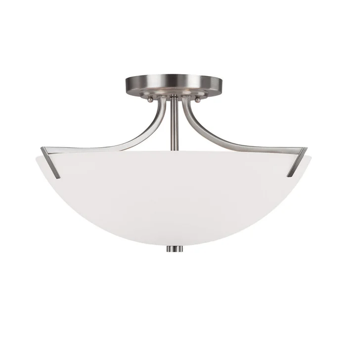 Capital Lighting 4037BN Stanton Three Light Semi-Flush Mount, Brushed Nickel
