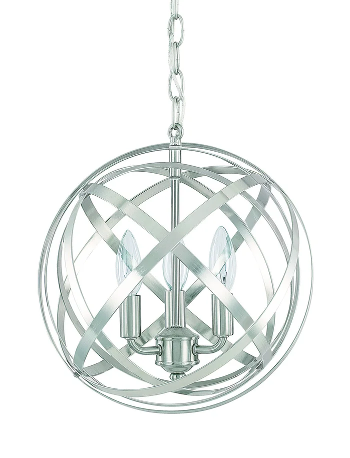 Capital Lighting 4233BN Axis Three Light Pendant, Brushed Nickel