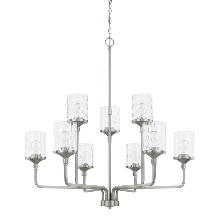 Capital Lighting 428891BN-451 Colton Nine Light Chandelier, Brushed Nickel