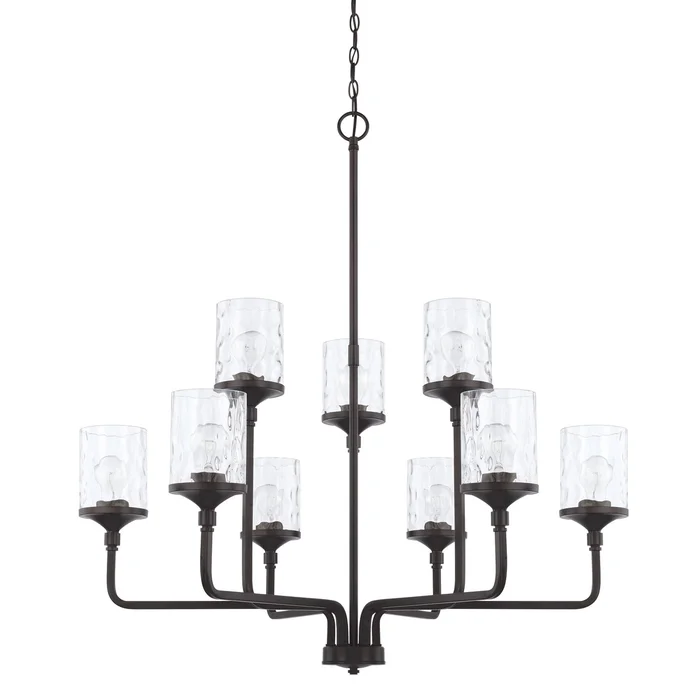 Capital Lighting 428891MB-451 Colton Nine Light Chandelier, Matte Black