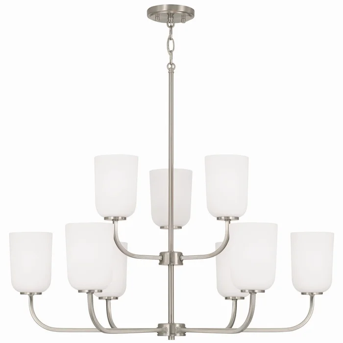 Capital Lighting 448891BN-542 Lawson Nine Light Chandelier, Brushed Nickel