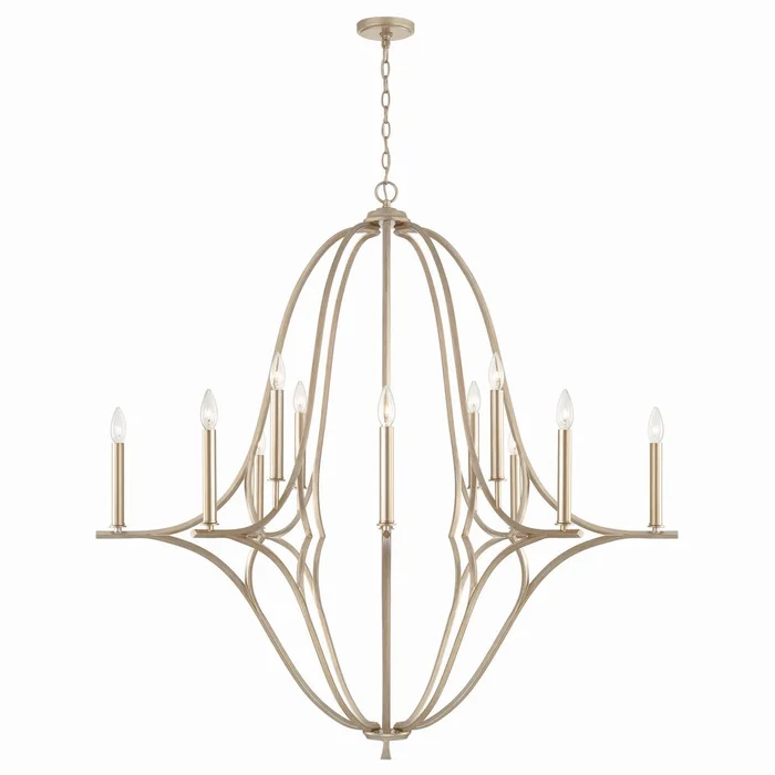 Capital Lighting 450001BS Claire 12 Light Chandelier, Brushed Champagne