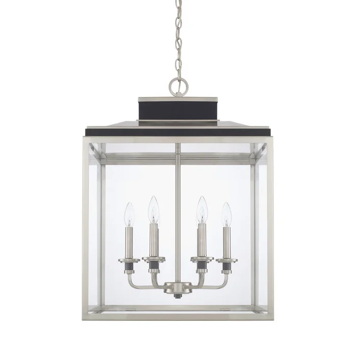 Capital Lighting 525261BT Tux Six Light Foyer Pendant, Black Tie
