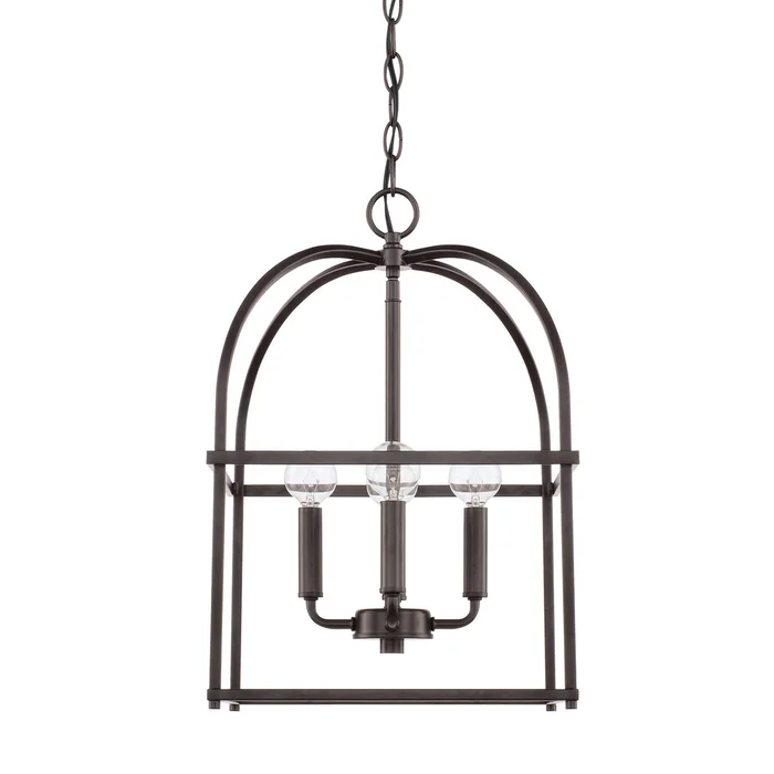 Capital Lighting 527542BZ Aubrey Four Light Foyer Pendant, Bronze