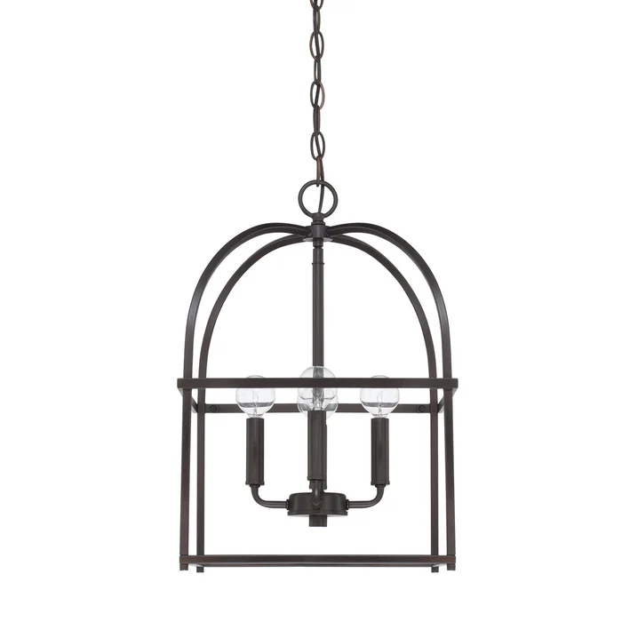 Capital Lighting 527542MB Aubrey Four Light Foyer Pendant, Matte Black
