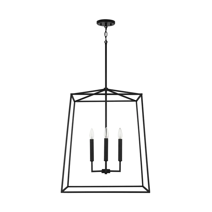 Capital Lighting 537643MB Thea Four Light Foyer Pendant, Matte Black