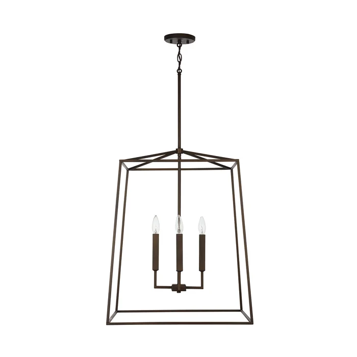 Capital Lighting 537643OR Thea Four Light Foyer Pendant, Oil Rubbed Bronze
