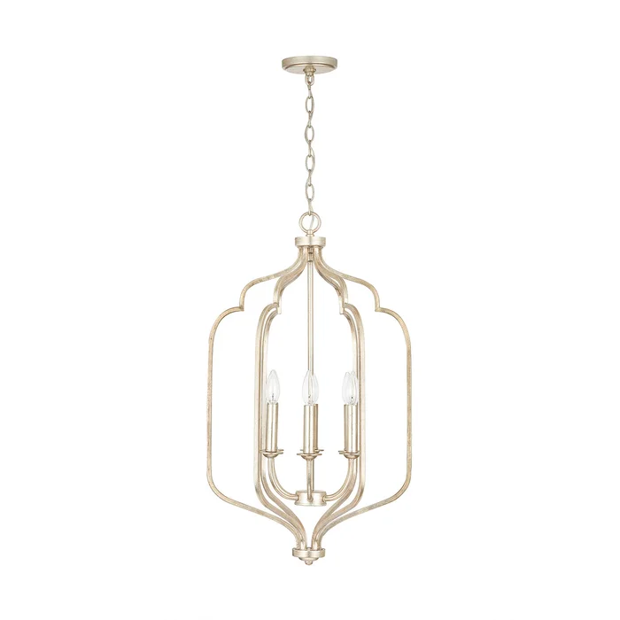 Capital Lighting 538761WG Ophelia Six Light Foyer Pendant, Winter Gold