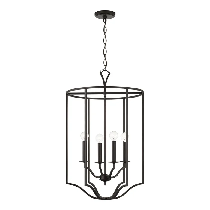 Capital Lighting 542841OB Jaymes Four Light Foyer Pendant, Old Bronze