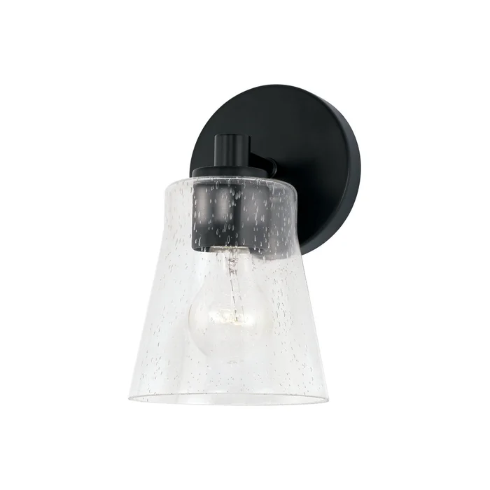Capital Lighting 646911MB-533 Baker One Light Wall Sconce, Matte Black