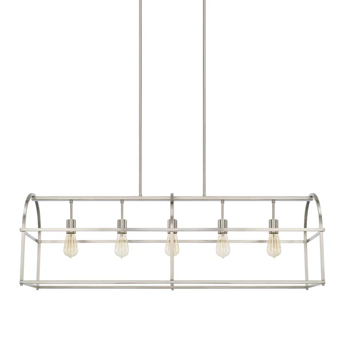Capital Lighting 825751BN Aubrey Five Light Island Pendant, Brushed Nickel