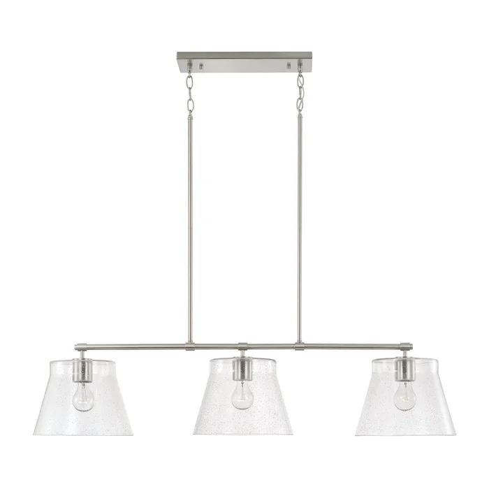 Capital Lighting 846931BN Baker Three Light Island Pendant, Brushed Nickel