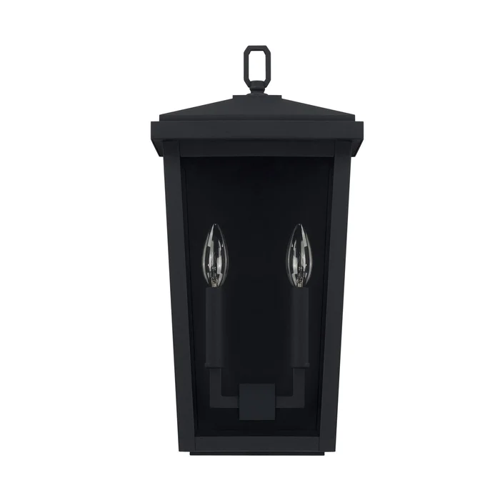 Capital Lighting 926222BK Donnelly Two Light Outdoor Wall Lantern, Black