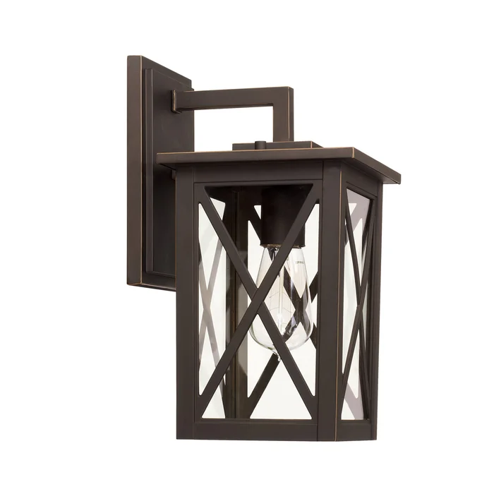 Capital Lighting 926611OZ Avondale One Light Outdoor Wall Lantern, Oiled Bronze
