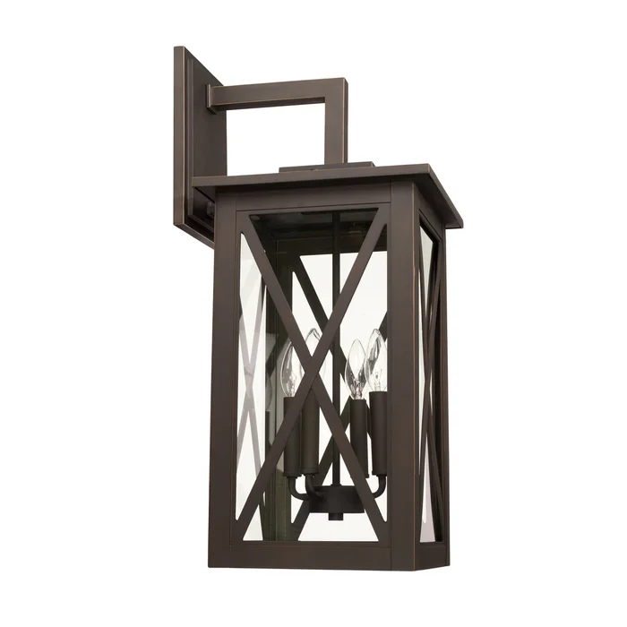 Capital Lighting 926641OZ Avondale Four Light Outdoor Wall Lantern, Oiled Bronze