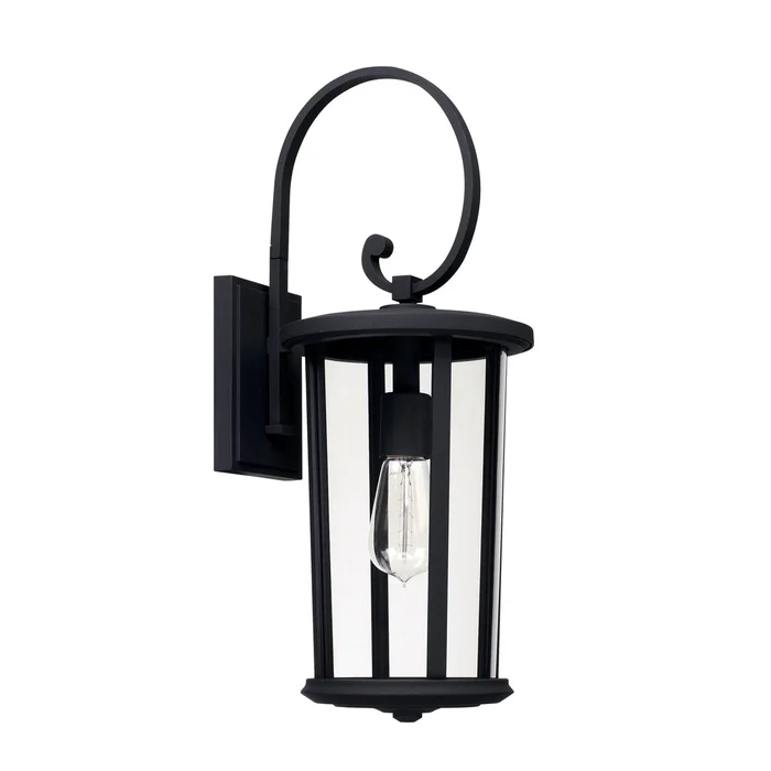 Capital Lighting 926711BK Howell One Light Outdoor Wall Lantern, Black