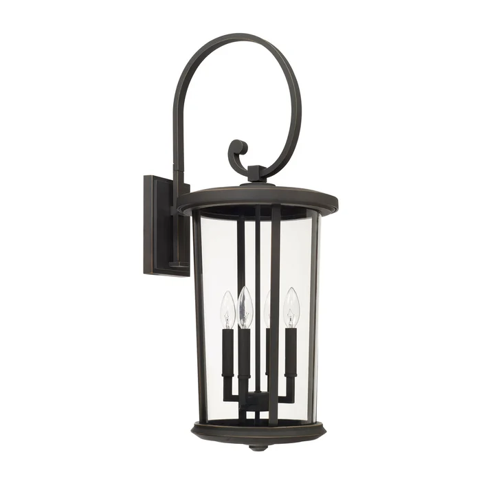 Capital Lighting 926741OZ Howell Four Light Outdoor Wall Lantern, Oiled Bronze