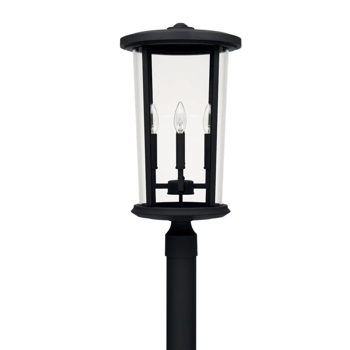 Capital Lighting 926743BK Howell Four Light Outdoor Post Lantern, Black