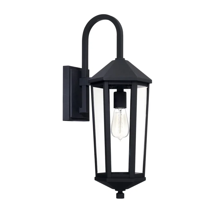Capital Lighting 926911BK Ellsworth One Light Outdoor Wall Lantern, Black
