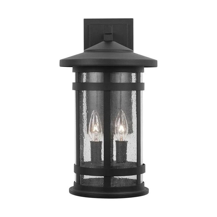 Capital Lighting 935521BK Mission Hills Two Light Outdoor Wall Lantern, Black