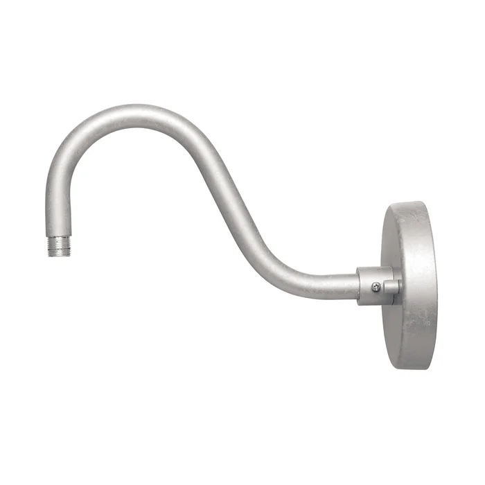 Capital Lighting 936303GV RLM Gooseneck Arm with Wall Mount Bracket, Galvanized